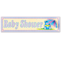 Baby Shower Sign with Tissue Parasol - Bulk/12 Signs