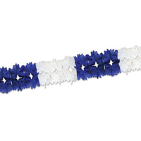 Oktoberfest Pageant Garland - blue/white - Bulk 12 Pack