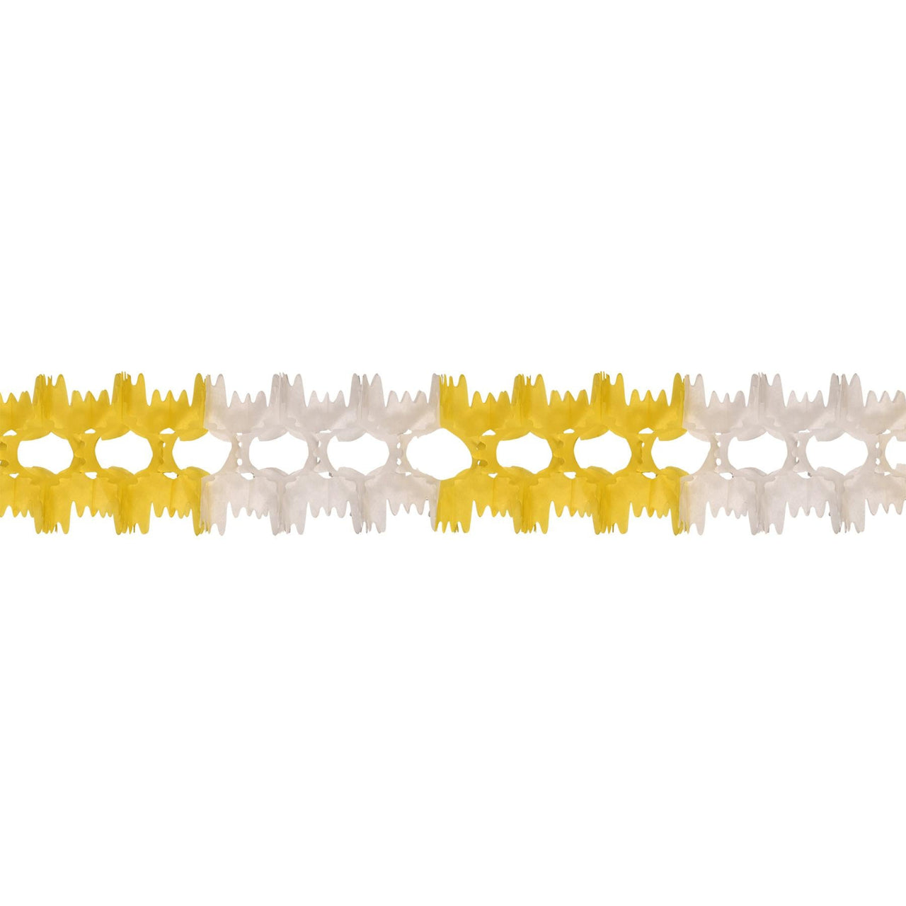 Party Pageant Garland - canary/white - Bulk 12 Pack
