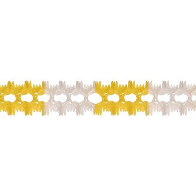 Party Pageant Garland - canary/white - Bulk 12 Pack