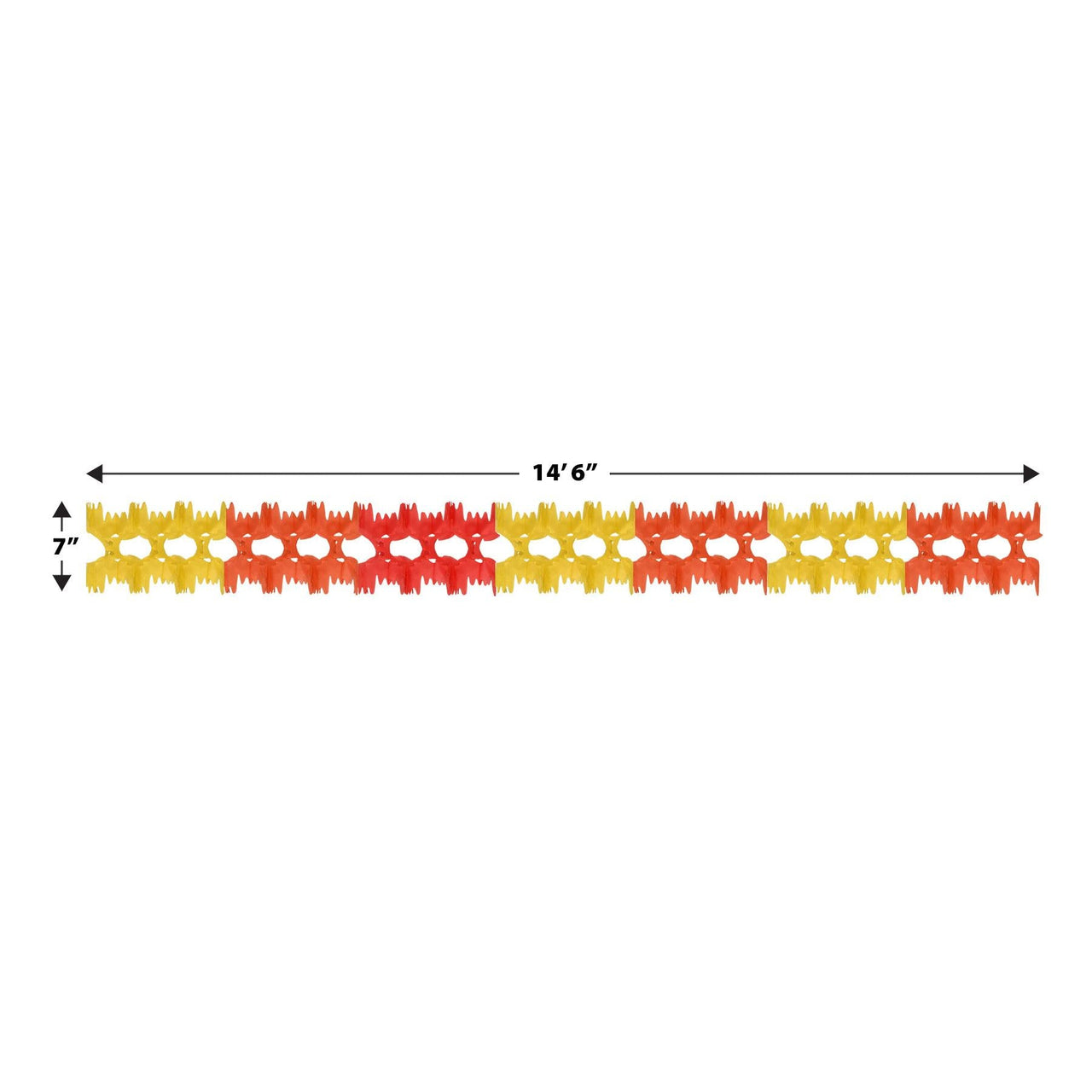 Pageant Garland - golden-yellow, orange, red 