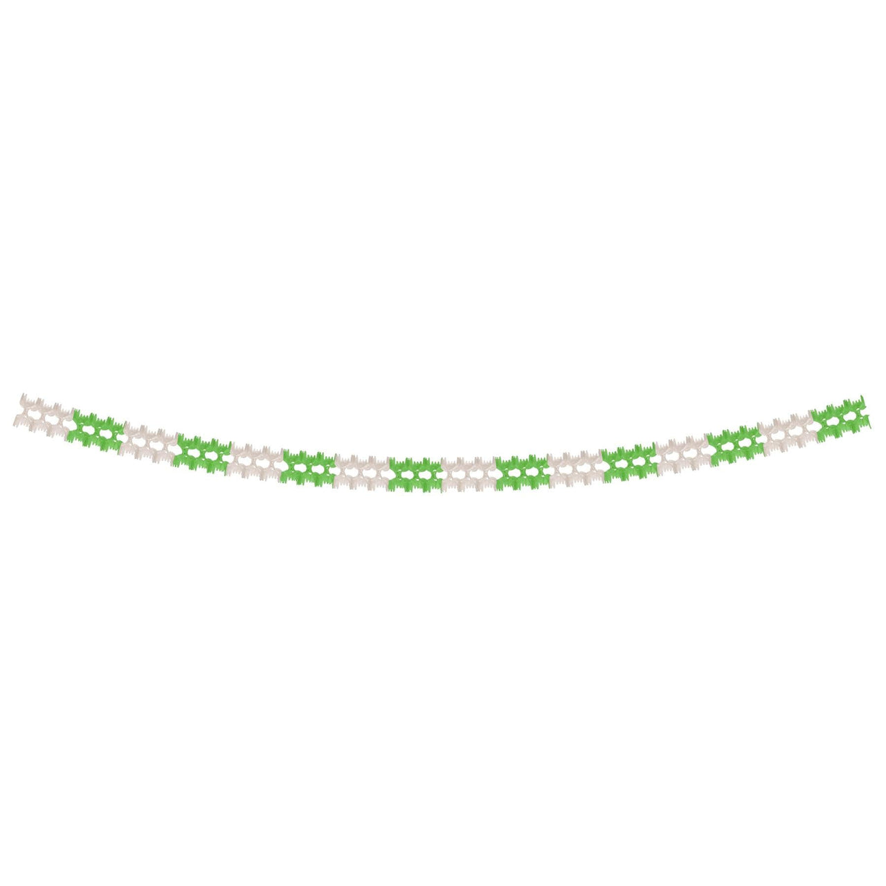 Pageant Garland - green & white