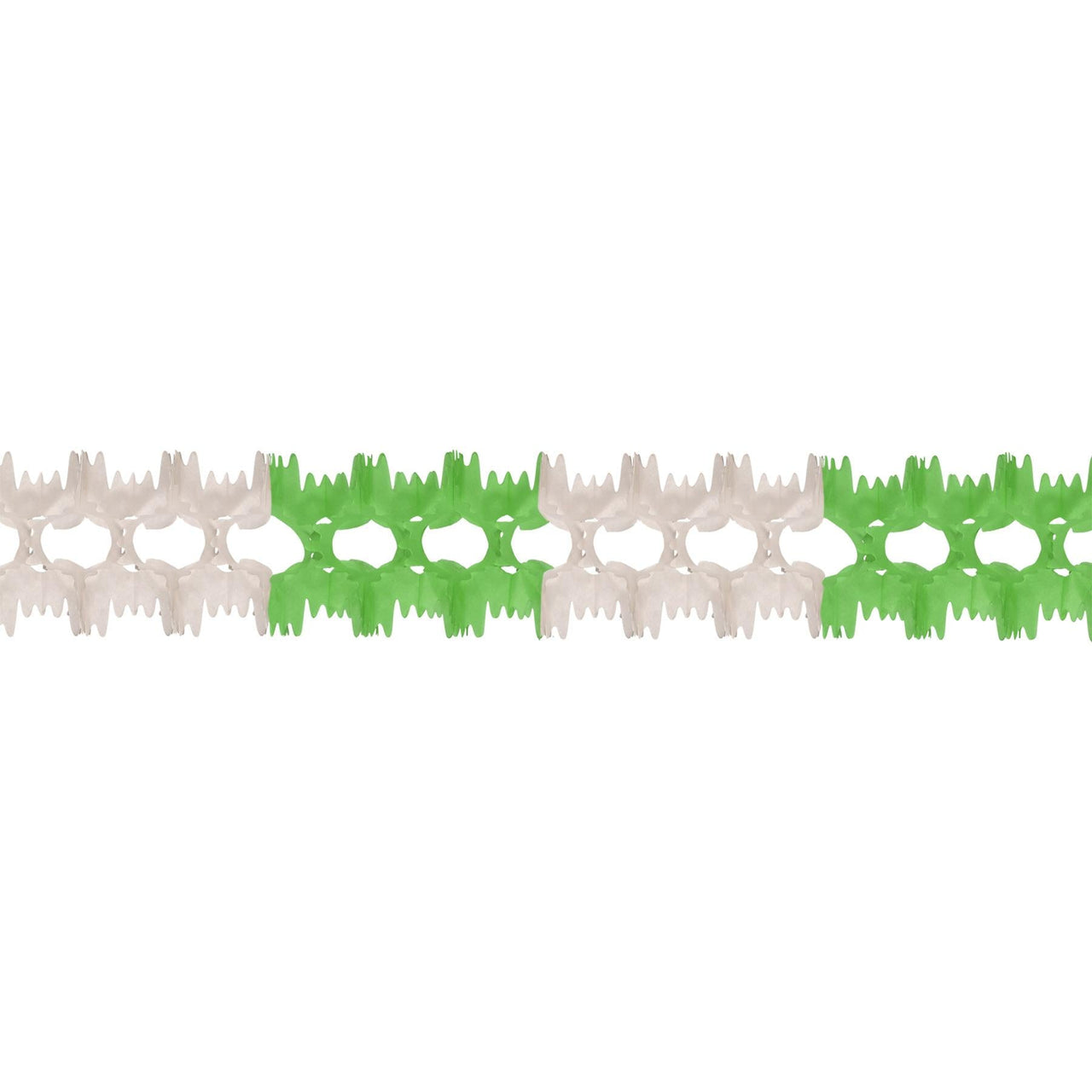 St. Patrick's Day Pageant Garland - green/white - Bulk 12 Pack
