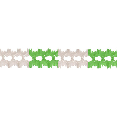 St. Patrick's Day Pageant Garland - green/white - Bulk 12 Pack
