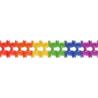 Party Pageant Garland - rainbow - Bulk 12 Pack