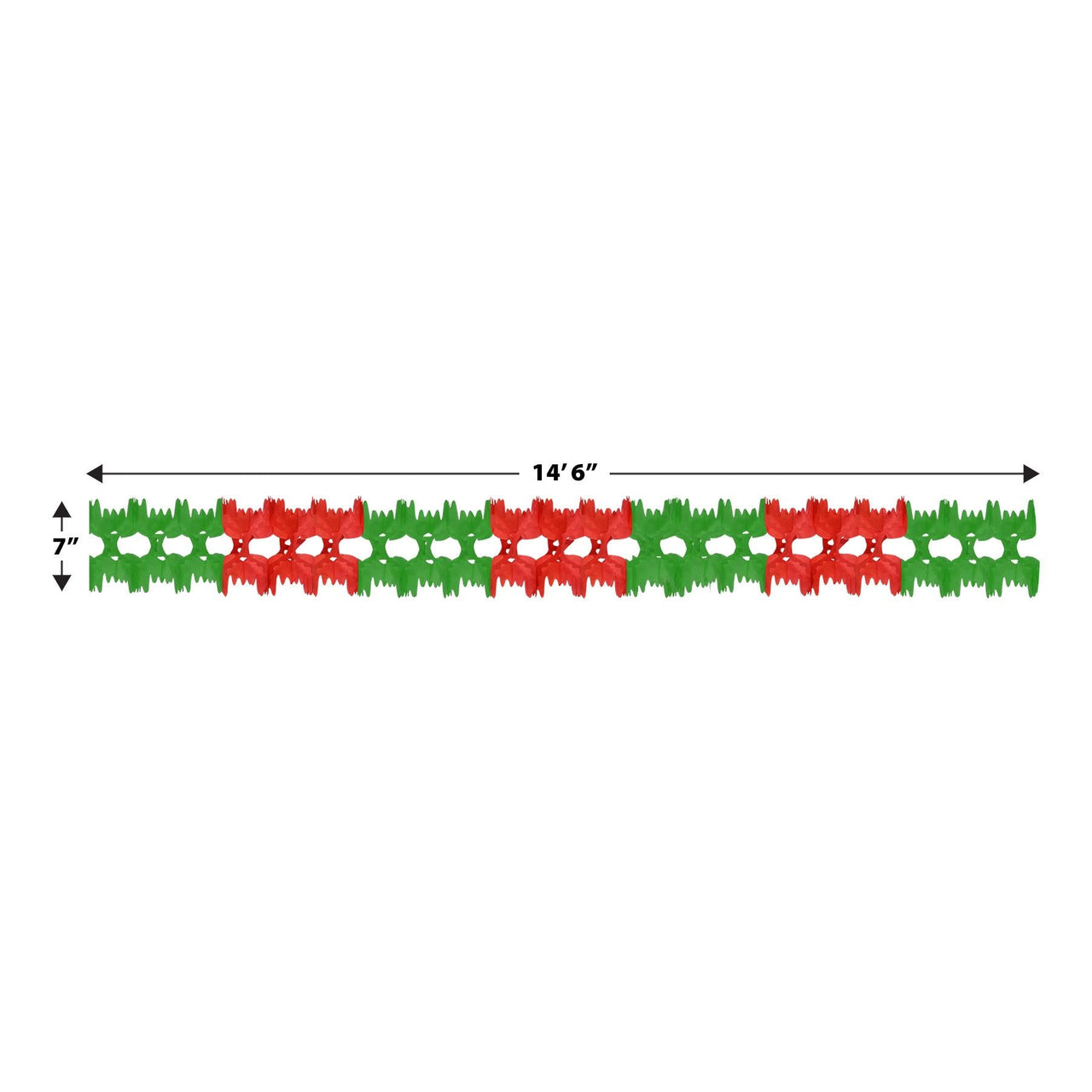Leaf Garland - red & green
