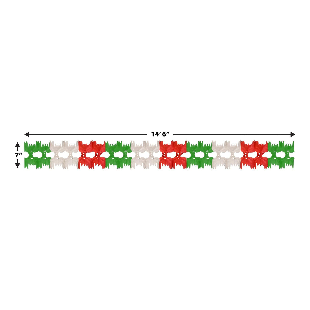 Pageant Garland - red, white, green 