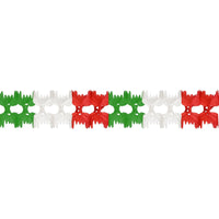 Fiesta Packaged Pageant Garland - red - white - green - Bulk 12 Pack