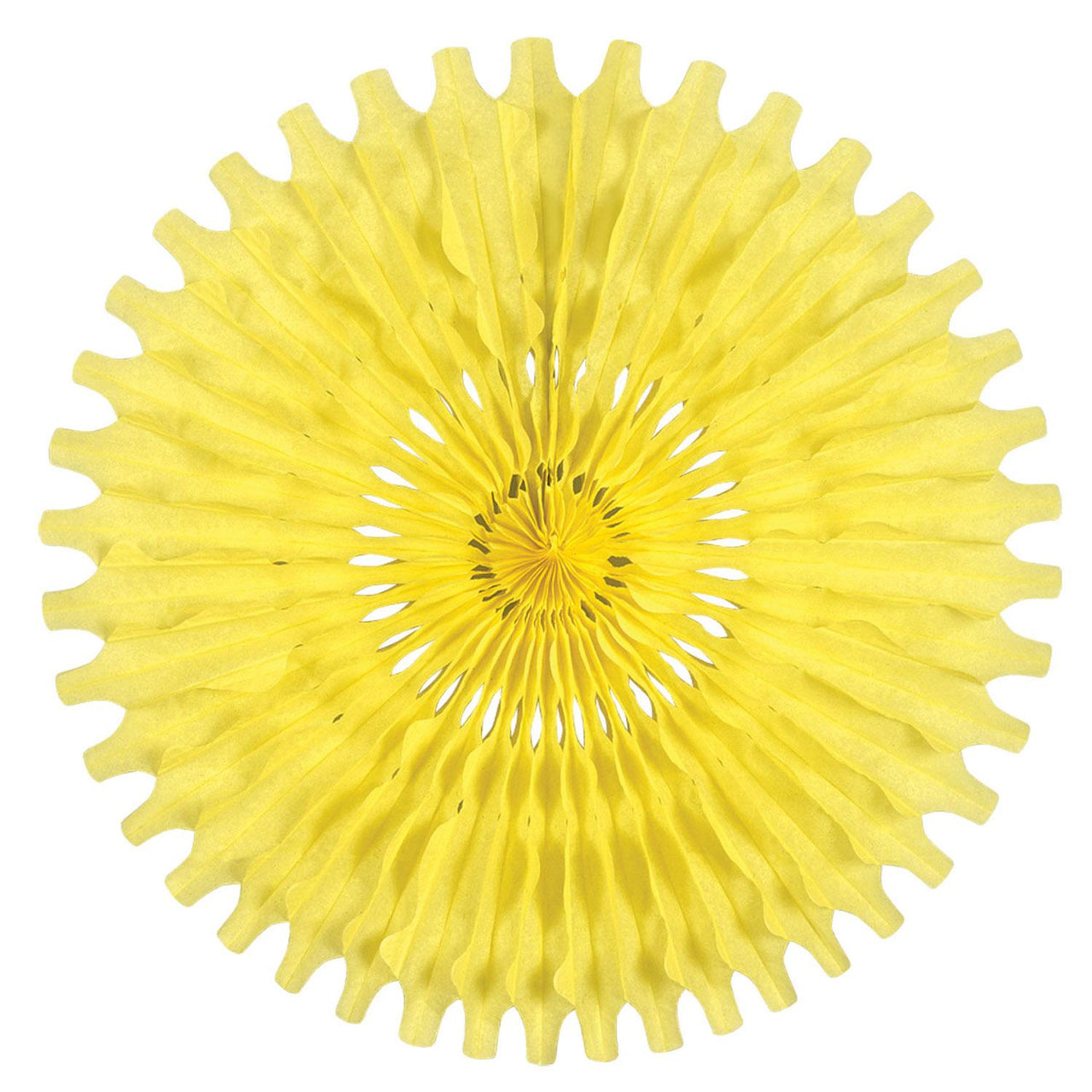 Party Tissue Fan - canary - Bulk 12 Pack