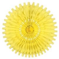 Party Tissue Fan - canary - Bulk 12 Pack