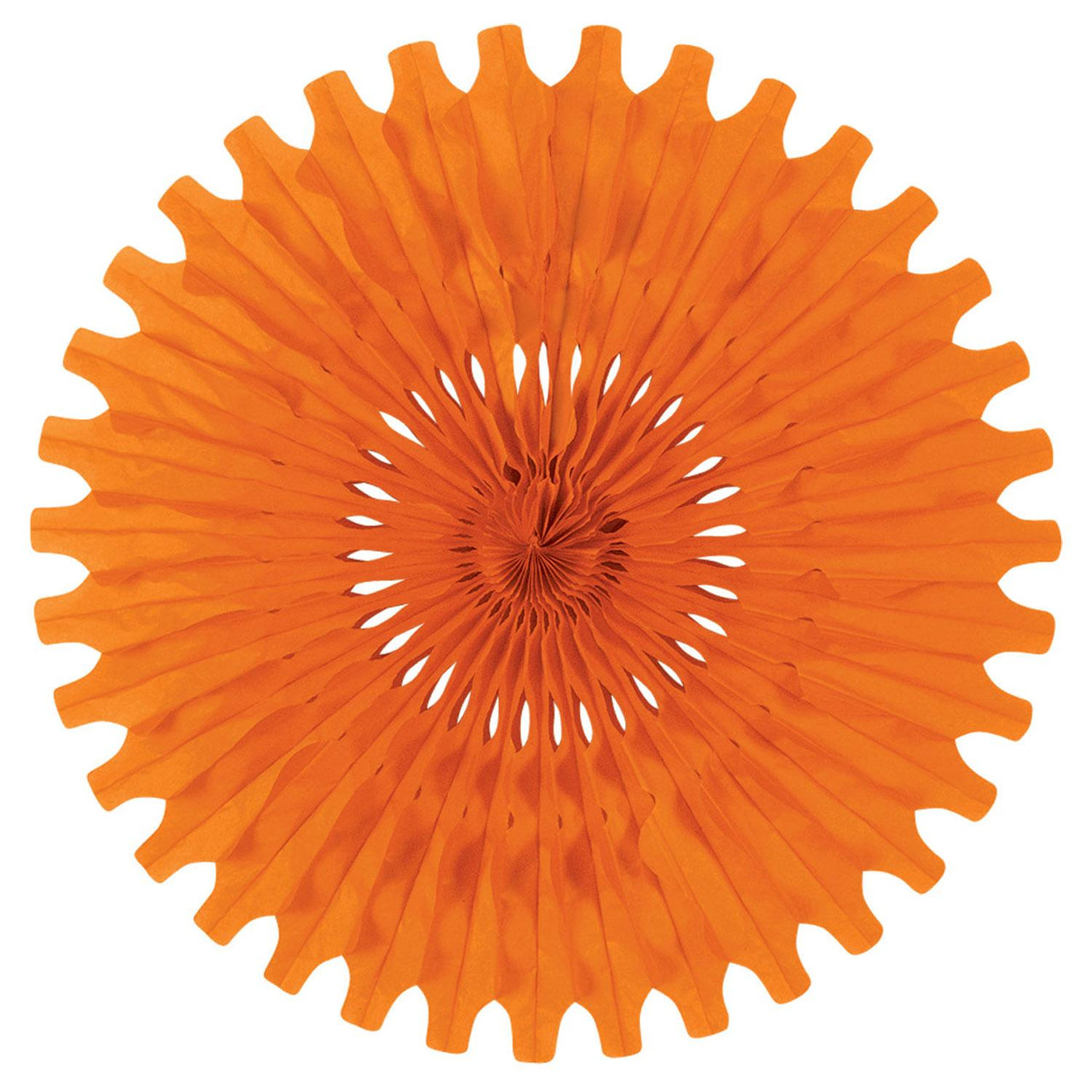 Party Tissue Fan - orange - Bulk 12 Pack
