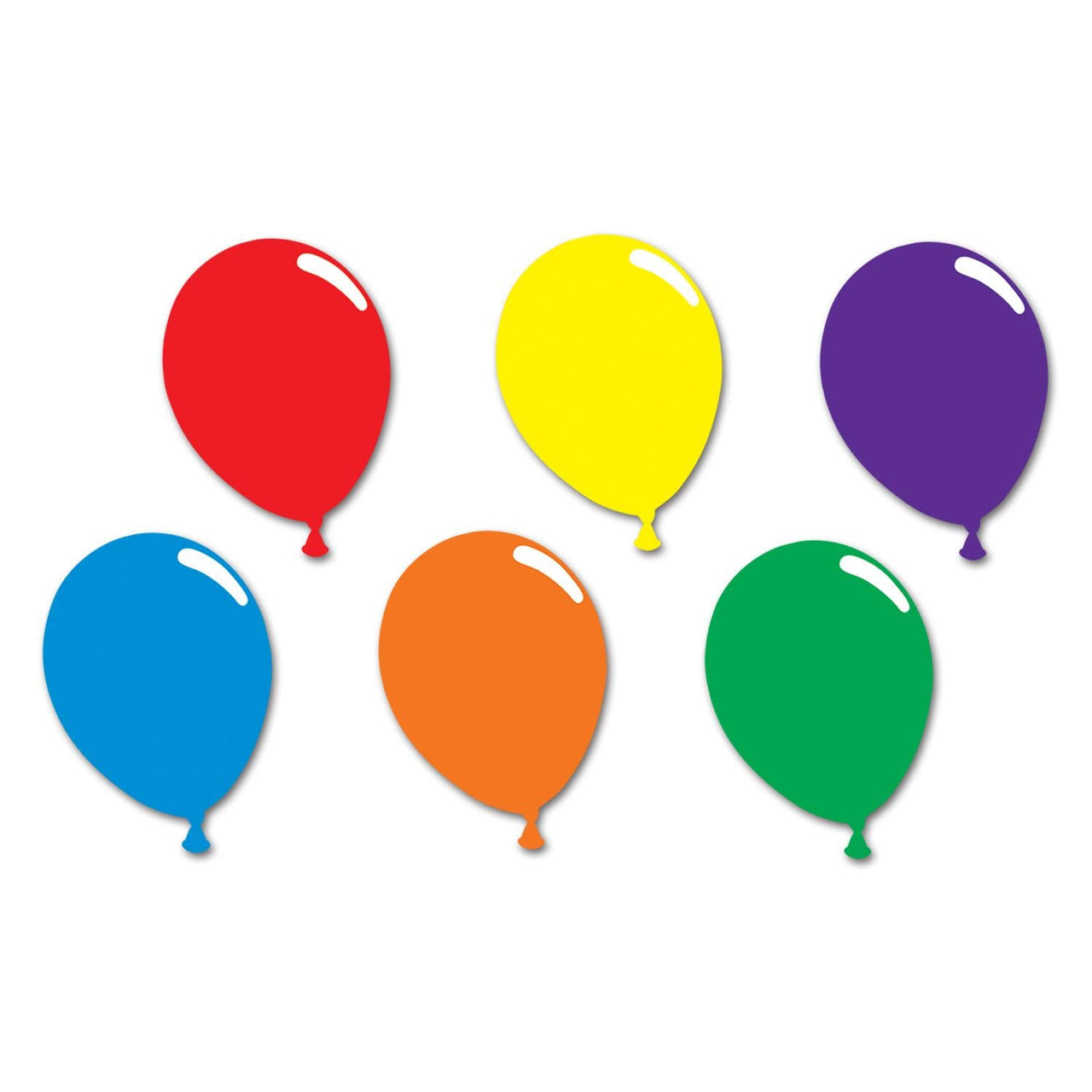 Birthday Party printed Balloon Silhouettes - Bulk 24 Pack