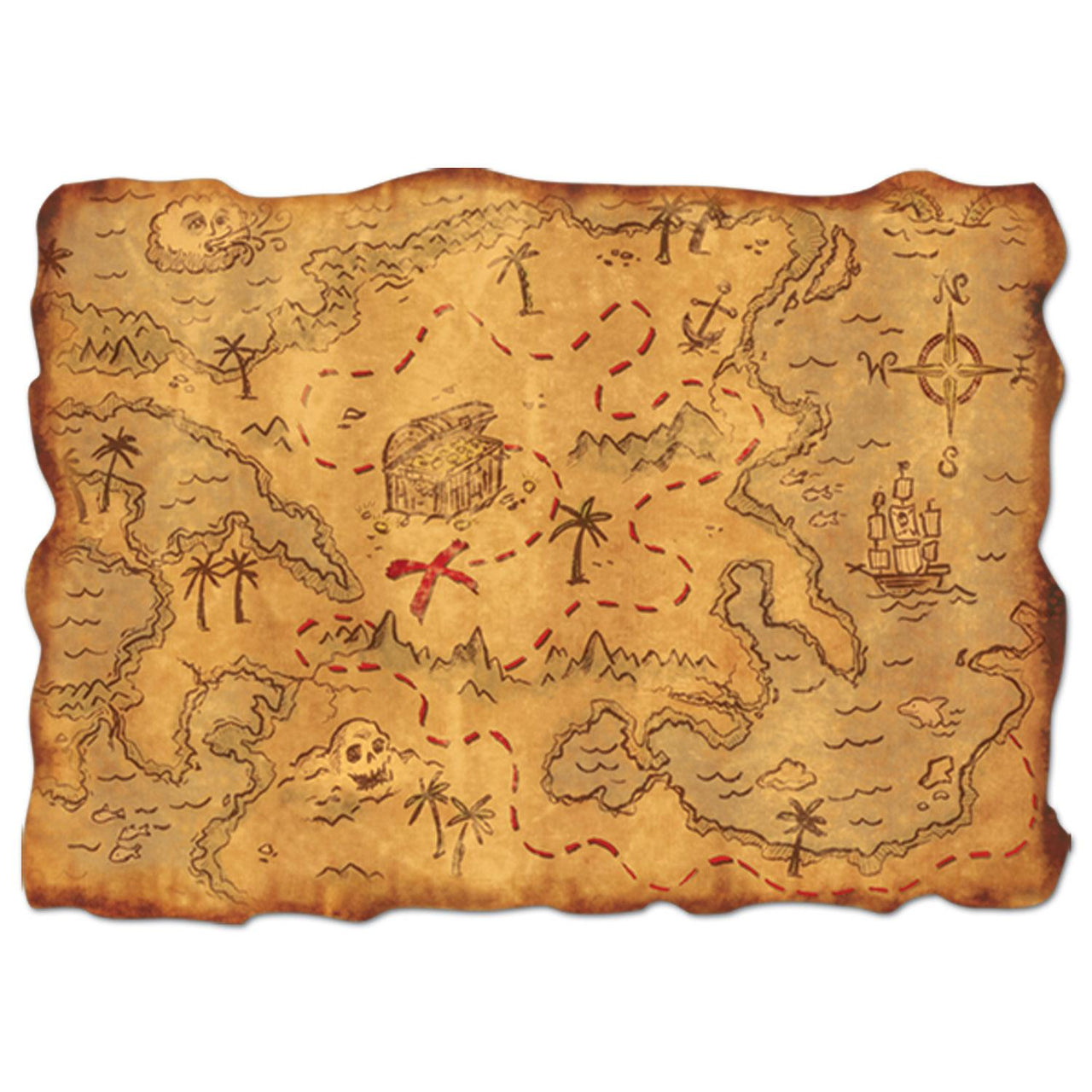 Plastic Treasure Party Map - Bulk/12 Maps