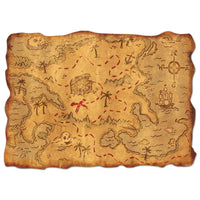 Plastic Treasure Party Map - Bulk/12 Maps