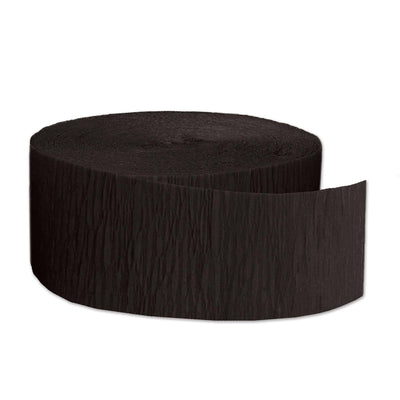 FR Party Festive Crepe Streamer - black - Bulk 12 Pack