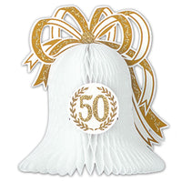 50th Anniversary Centerpiece- Wedding Bell - Bulk 12 Pack