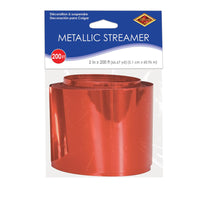 Fire Resistant Gleam 'N Streamer Metallized Streamer - red
