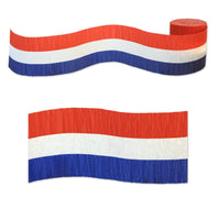 FR Patriotic Crepe Party Streamer - Bulk 12 Pack