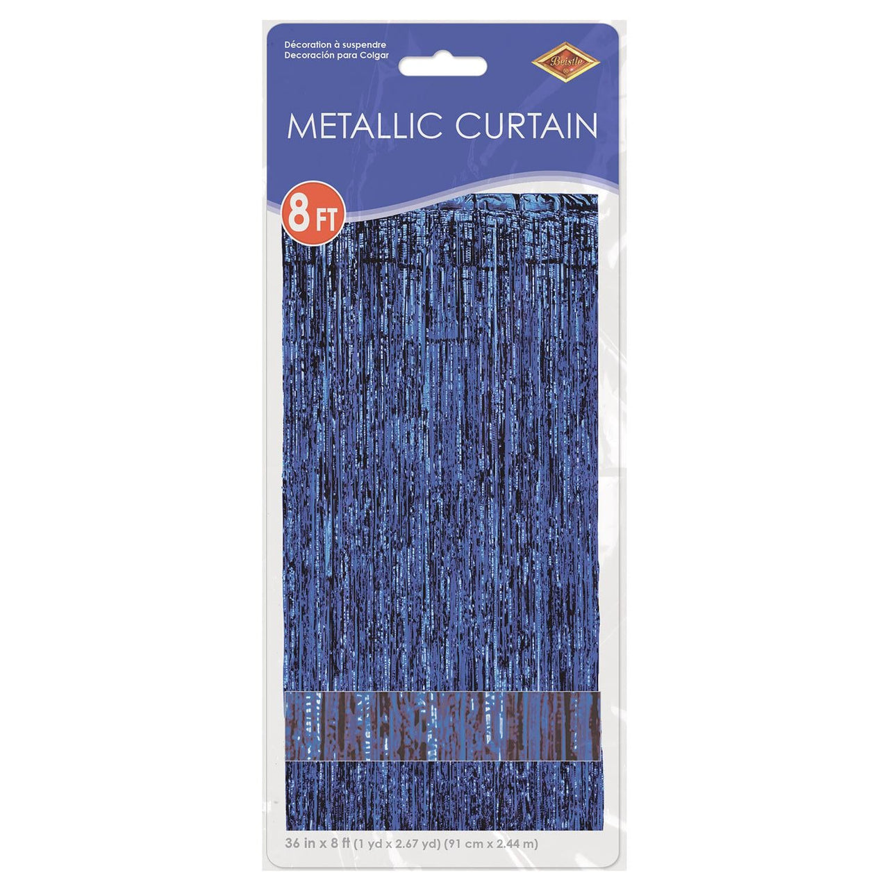 Bulk 1-Ply Gleam 'N Curtain blue (Case of 6) by Beistle