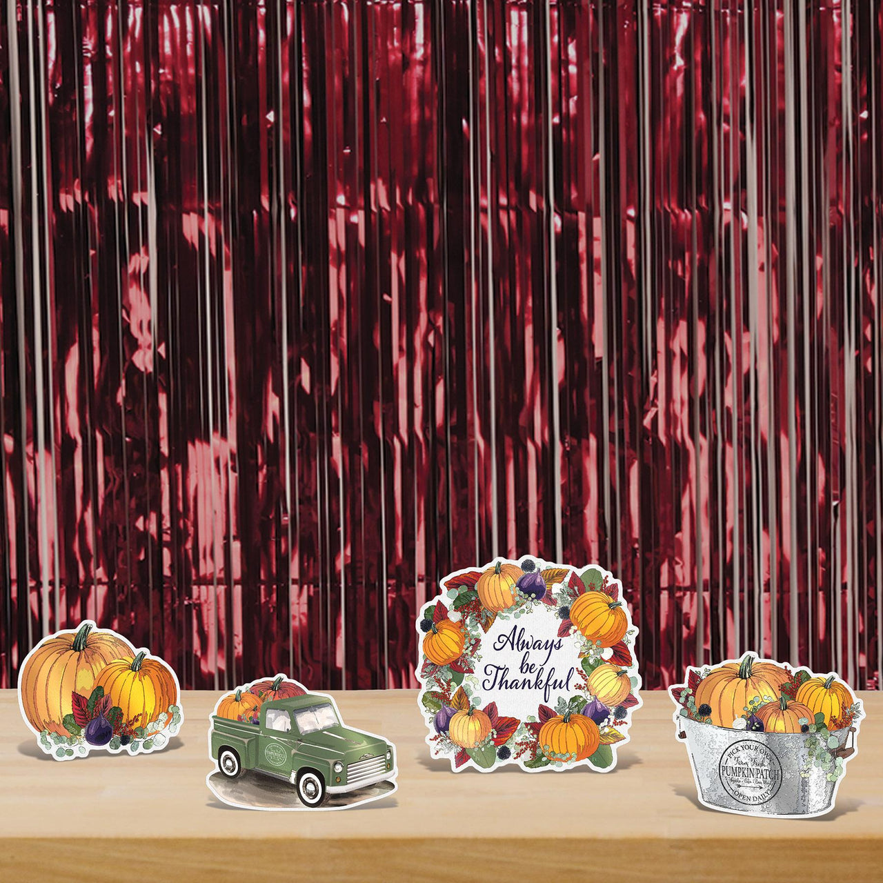 Bulk 1-Ply Gleam 'N Curtain - burgundy (Case of 6) by Beistle