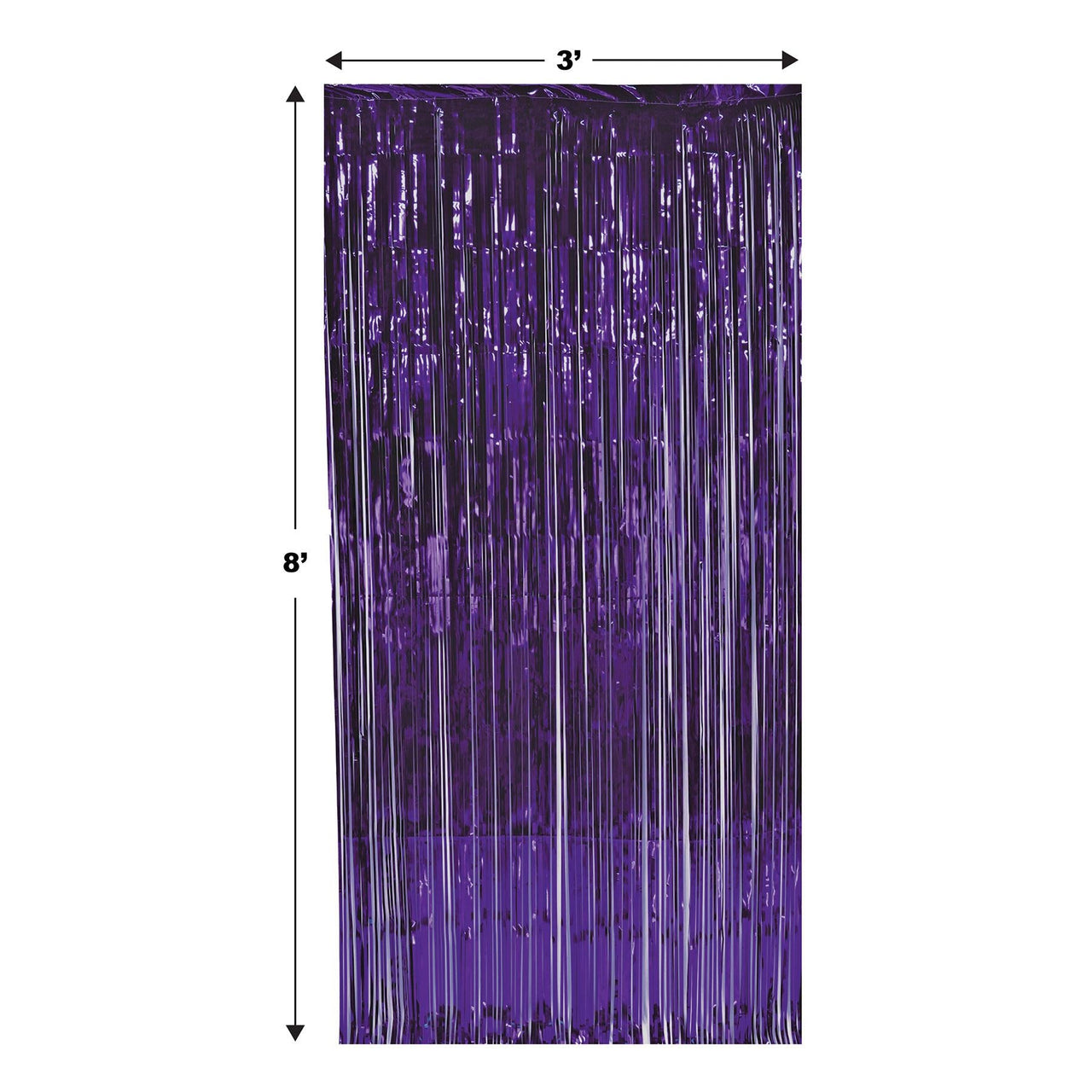 Bulk 1-Ply Gleam 'N Curtain purple (Case of 6) by Beistle