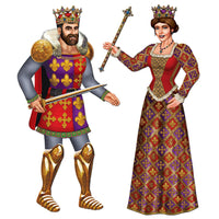 Jointed Medieval Royal King & Queen Decorations - Bulk 12 Pack