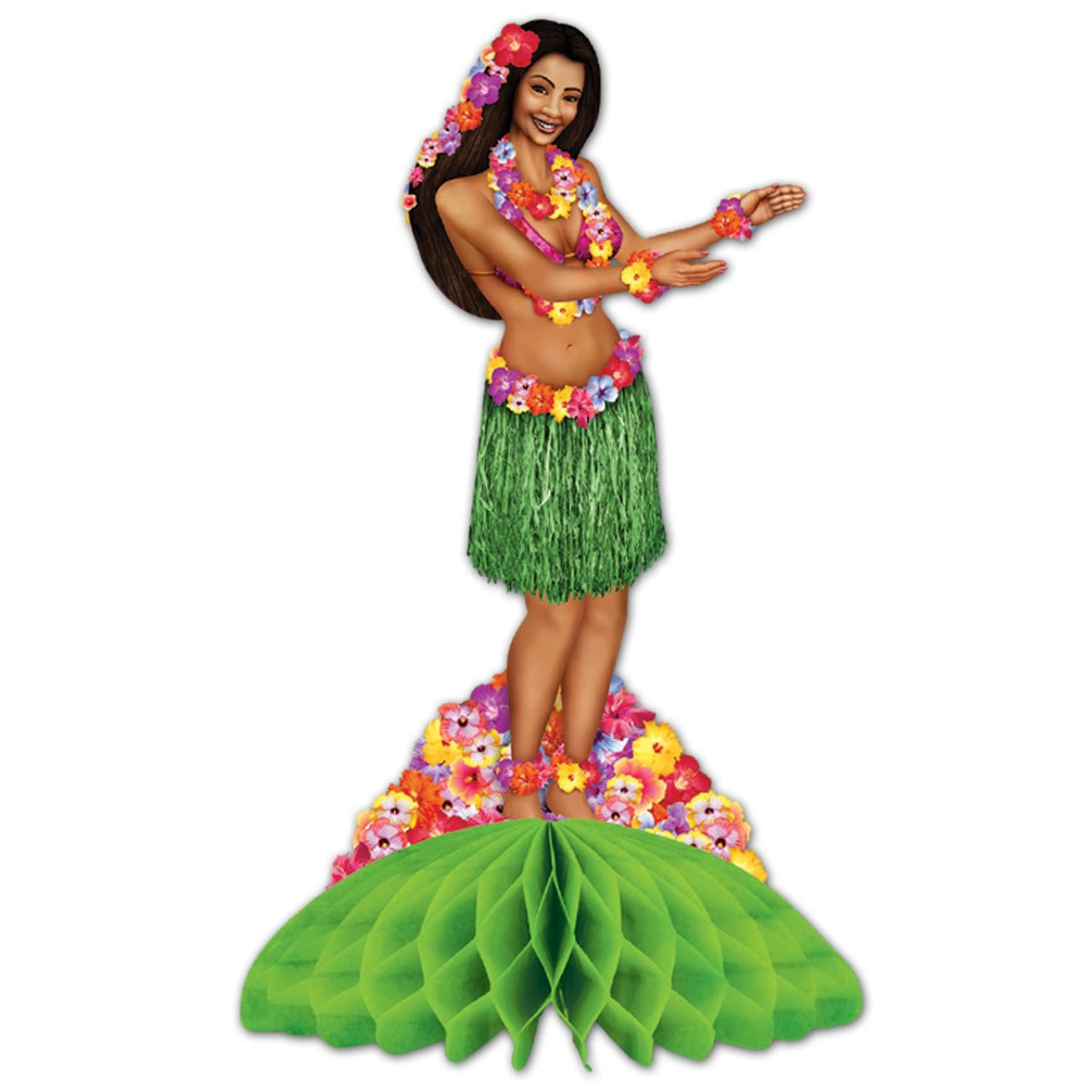Luau Party Hula Centerpiece - Bulk 12 Pack