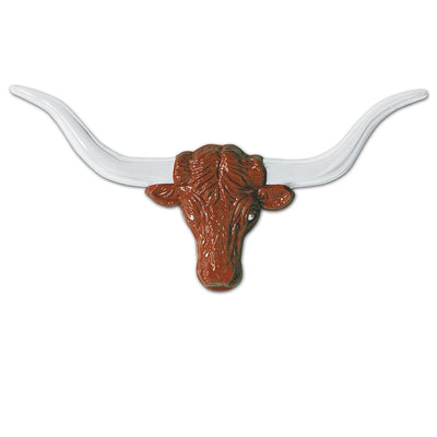Western Party Plastic Longhorn Steer Head - Bulk 24 Pack