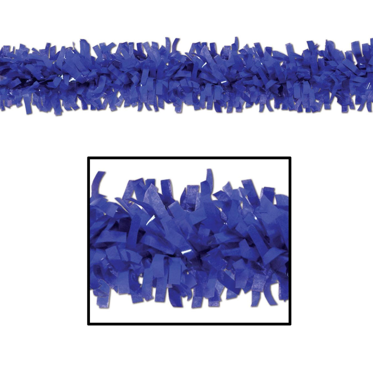 Tissue Party Festooning - blue - Bulk 24 Pack