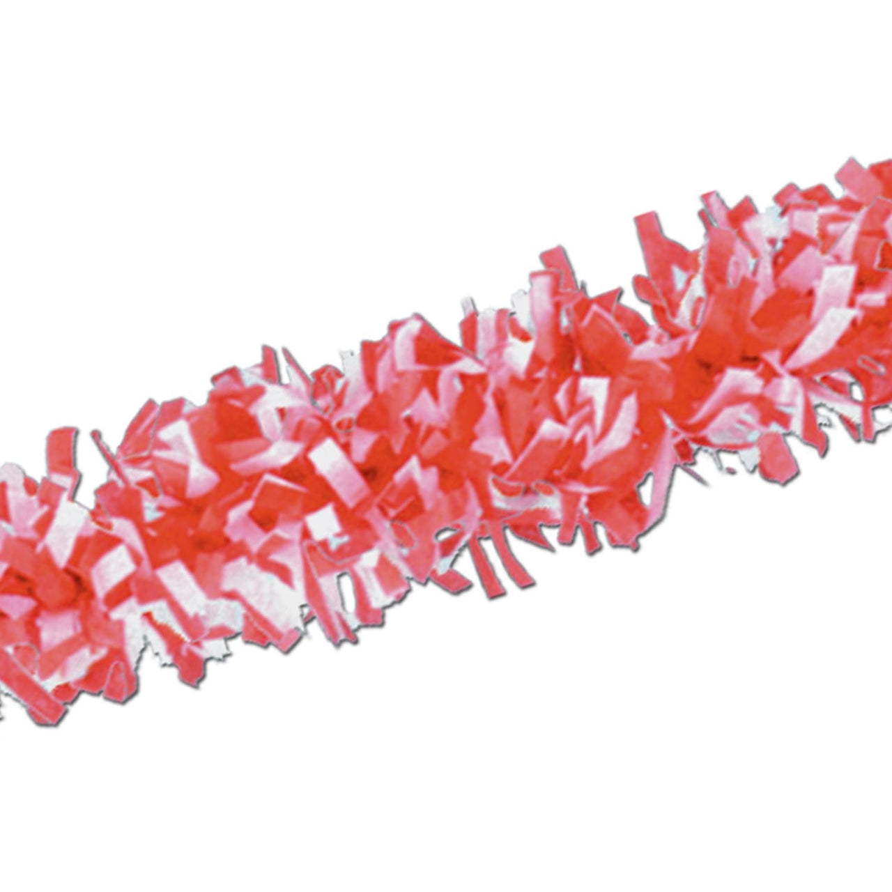 Valentine's Day Tissue Festooning - red/white - Bulk 24 Pack
