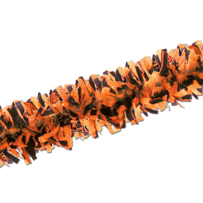 Halloween Packaged Tissue Festooning - orange/black - Bulk/12 Tissue Festoonings