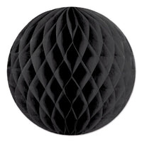 24 Pack Bulk Black Tissue Ball Hanging Decoration 12 Inch
