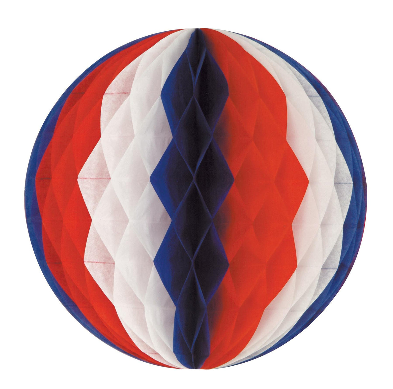 12 Inch- Tissue Party Ball - red - white - blue - Bulk 24 Pack