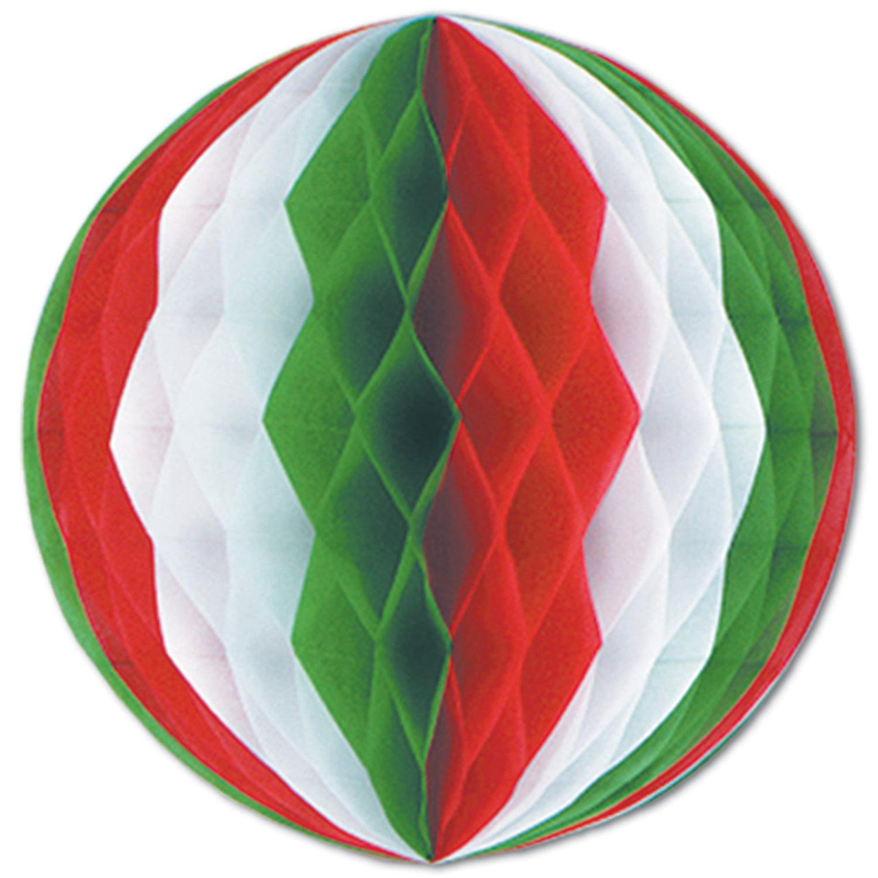 Fiesta Tissue Ball - red - white - green - Bulk 24 Pack
