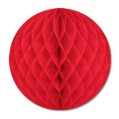 12 inch-Party Tissue Ball - Red - Bulk 24 Pack