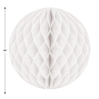 Party Decorations - Tissue Ball - white