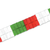 Fiesta Leaf Garland - red - white - green - Bulk 24 Packs