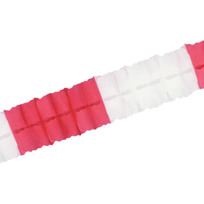 Valentine's Day Leaf Garland - red/white - Bulk 24 Packs