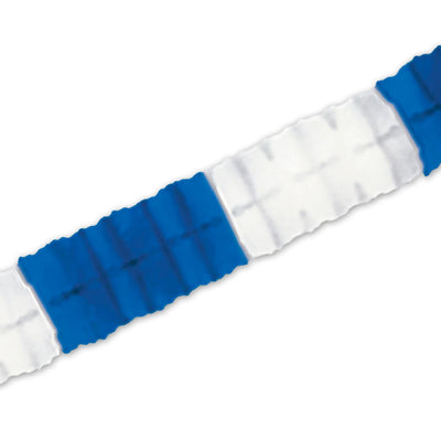 Oktoberfest Packaged Leaf Garland - blue/white - Bulk 12 Pack