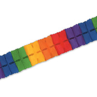Packaged Party Leaf Garland - rainbow - Bulk 12 Pack