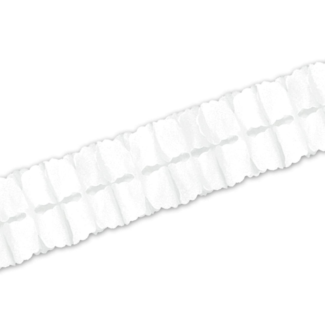 Packaged Party Leaf Garland - white - Bulk 12 Pack