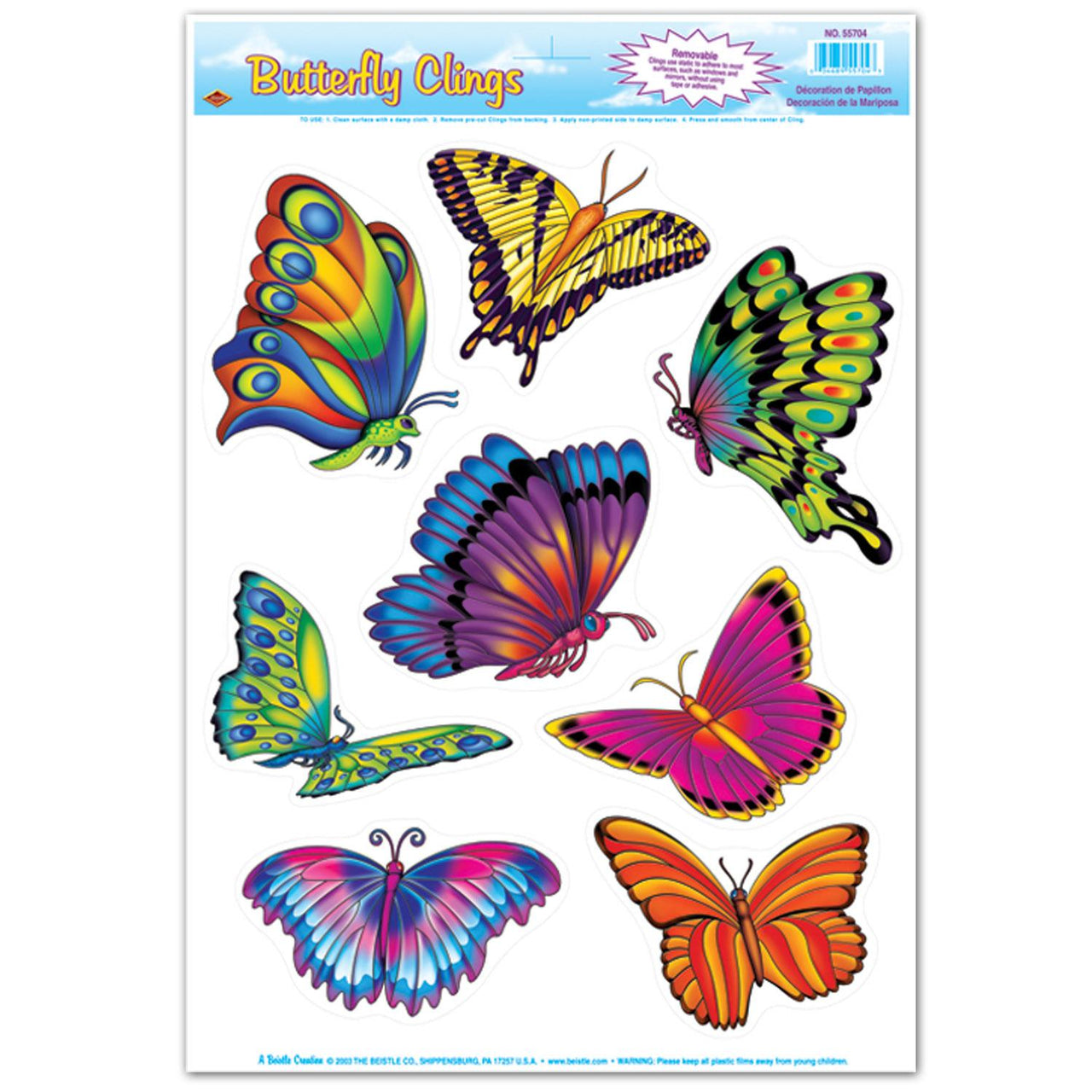 Butterfly Party Clings - Bulk/96 Clings