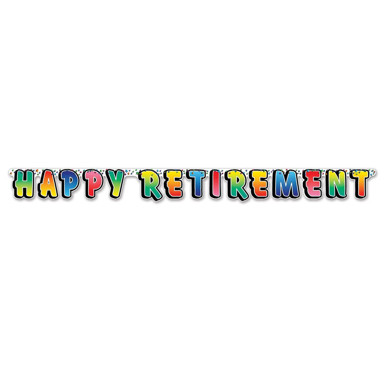 Happy Retirement Party Streamer - Bulk 12 Pack