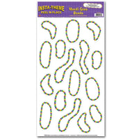 Mardi Gras Bead Necklaces Peel 'N Place Clings - Bulk/192 Clings
