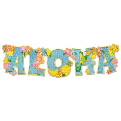 Luau Party Aloha Streamer - Bulk 12 Pack