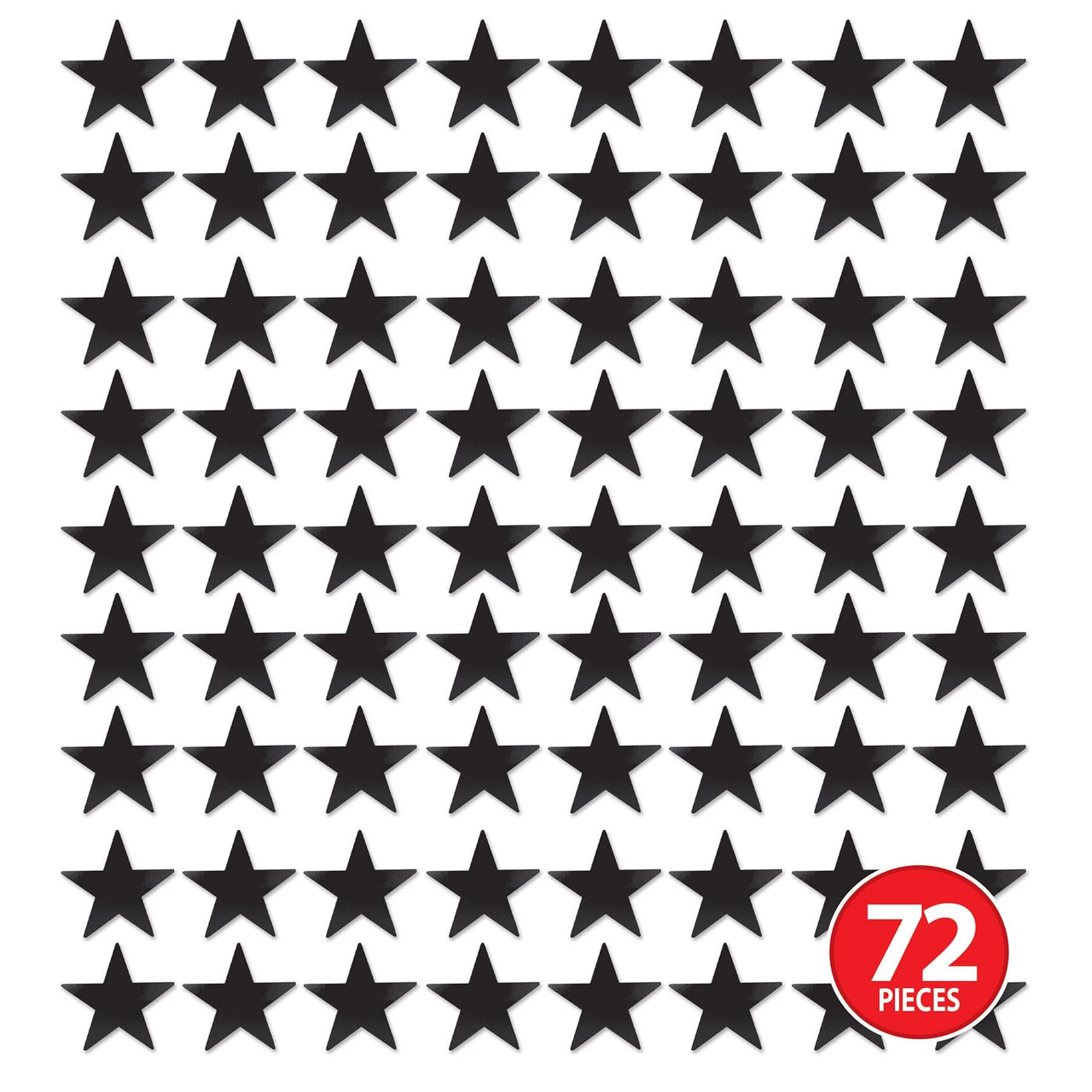 Awards Night Party Supplies - Die-Cut Foil Star - black