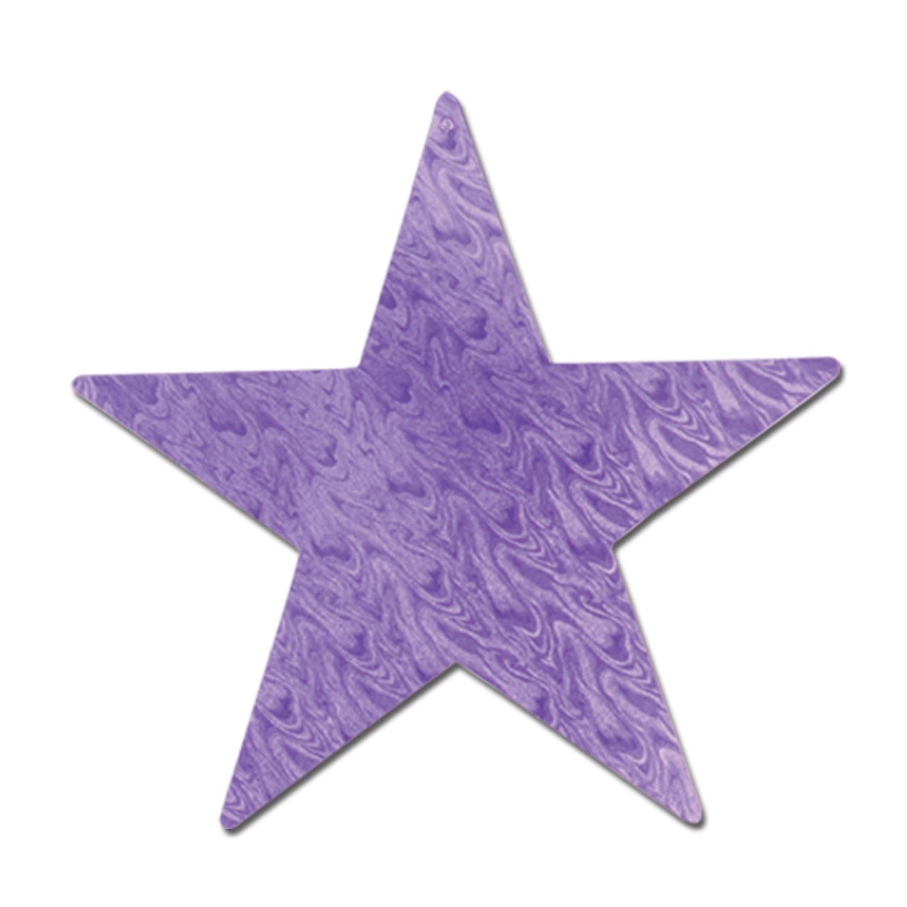 5" Embossed Foil Star Cutout- Purple - Bulk 72 Pack