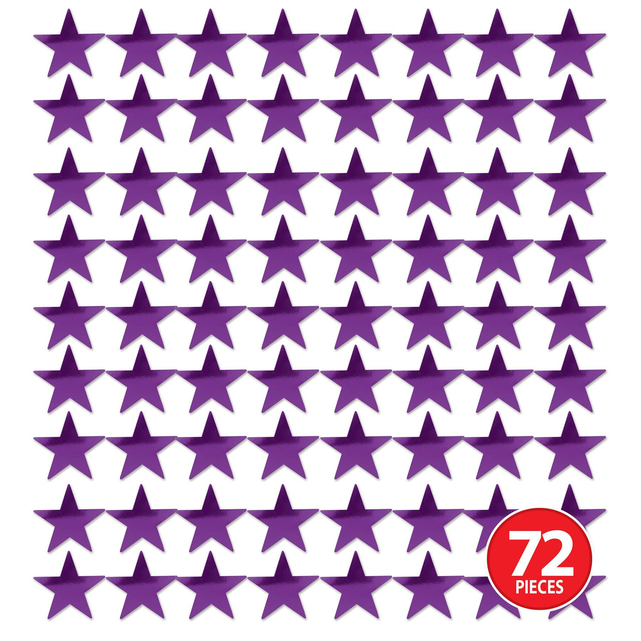 Party Decorations - Die-Cut Foil Star - purple