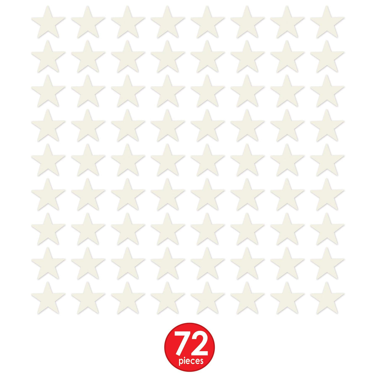 Party Decorations - Die-Cut Foil Star - white