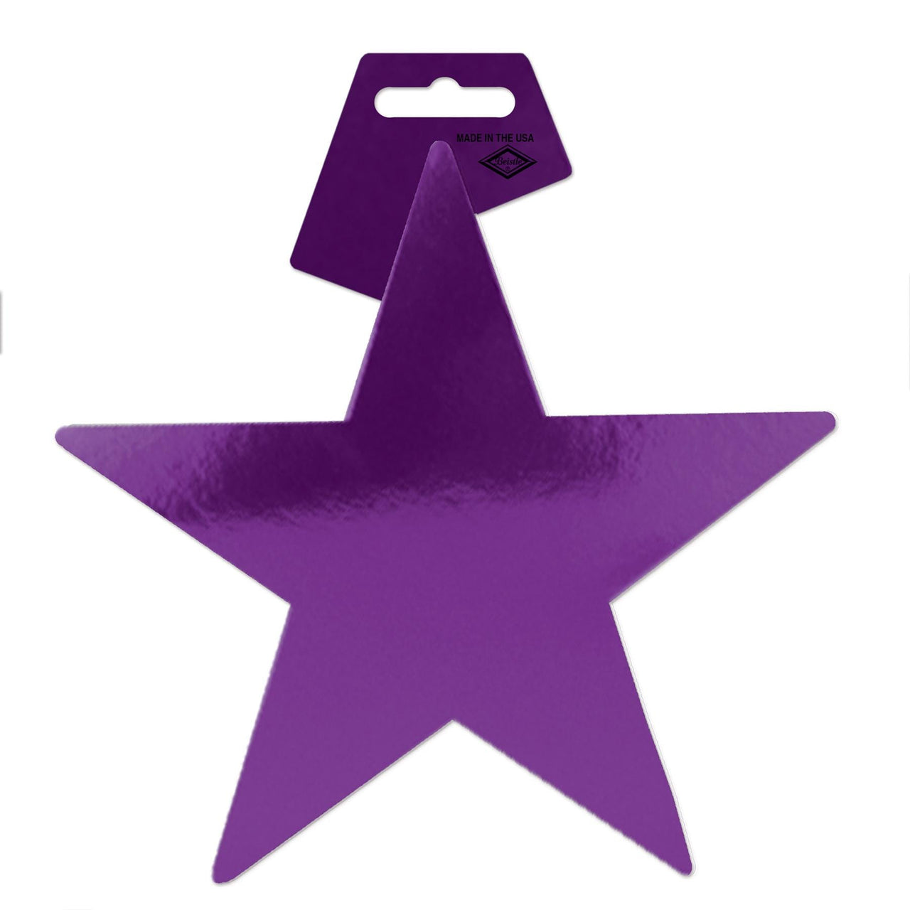 Party Decorations - Die-Cut Foil Star - purple
